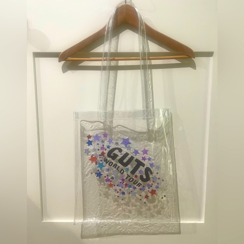 Olivia Rodrigo Clear PVC Tote Featuring GUTS World Tour Graphic-Stadium Approved